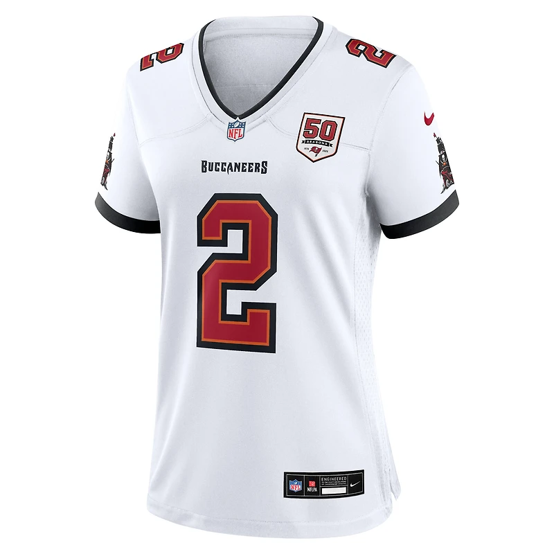 Maillot de match la 50e saison des Buccaneers Tampa Bay Nike Emeka Egbuka pour femme, blanc