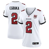 Maillot de match la 50e saison des Buccaneers Tampa Bay Nike Emeka Egbuka pour femme, blanc