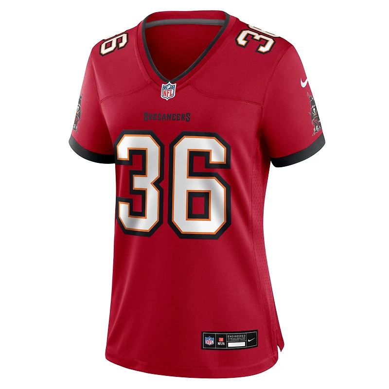 Maillot Nike JJ Roberts rouge de l'équipe des Tampa Bay Buccaneers pour femme