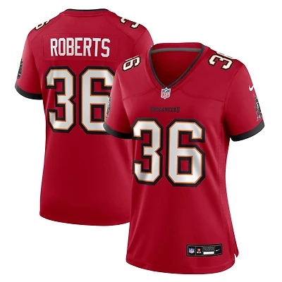 Maillot Nike JJ Roberts rouge de l'équipe des Tampa Bay Buccaneers pour femme