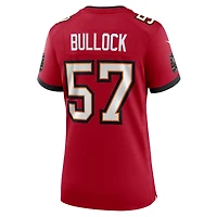 Maillot Nike John Bullock rouge pour femme des Tampa Bay Buccaneers