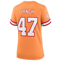 Women's Nike John Lynch Creamsicle  Tampa Bay Buccaneers 50th Season Game Jersey