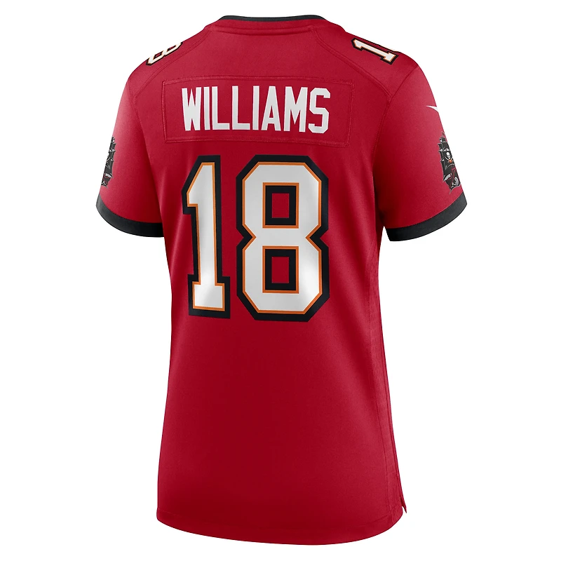 Maillot Nike Josh Williams rouge des Tampa Bay Buccaneers pour femme