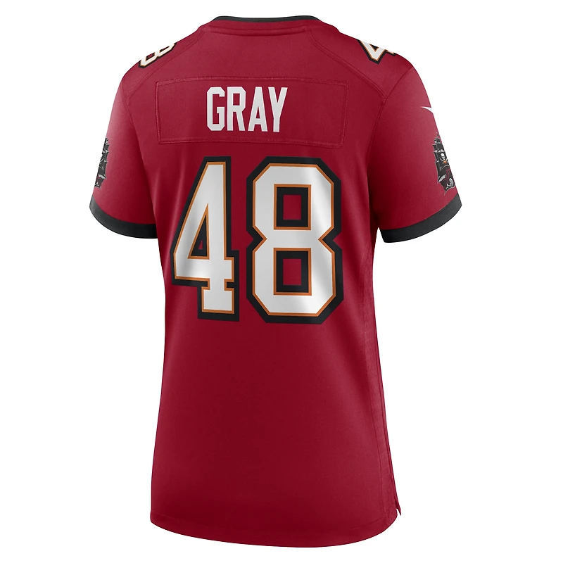 Women's Nike JT Gray  Red Tampa Bay Buccaneers Team Game Jersey
