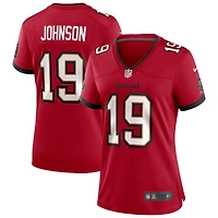 Maillot de joueur retraité Nike Keyshawn Johnson des Tampa Bay Buccaneers pour femme, rouge