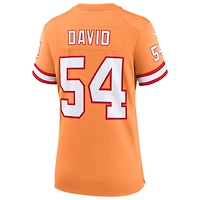 Maillot Nike Lavonte David Creamsicle pour femme, 50e saison des Buccaneers de Tampa Bay