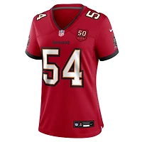 Maillot Nike Lavonte David pour femme, rouge, 50e anniversaire des Tampa Bay Buccaneers