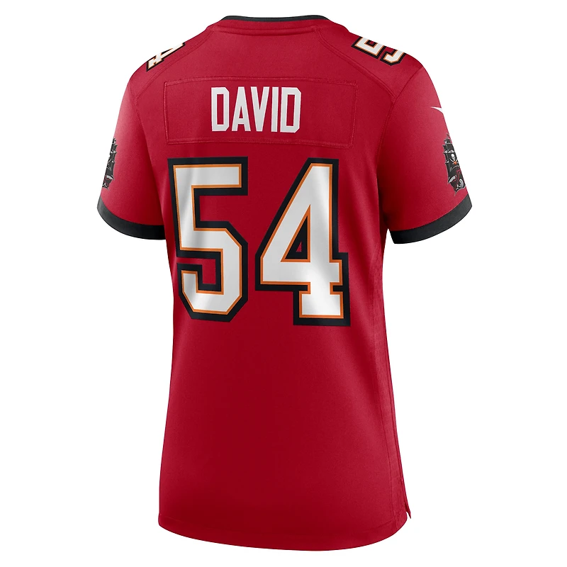 Maillot Nike Lavonte David pour femme, rouge, 50e anniversaire des Tampa Bay Buccaneers