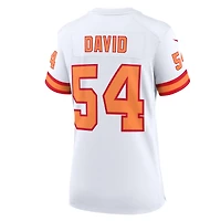 Maillot Nike Lavonte David White '76 pour femme, 50e match de la saison des Buccaneers Tampa Bay
