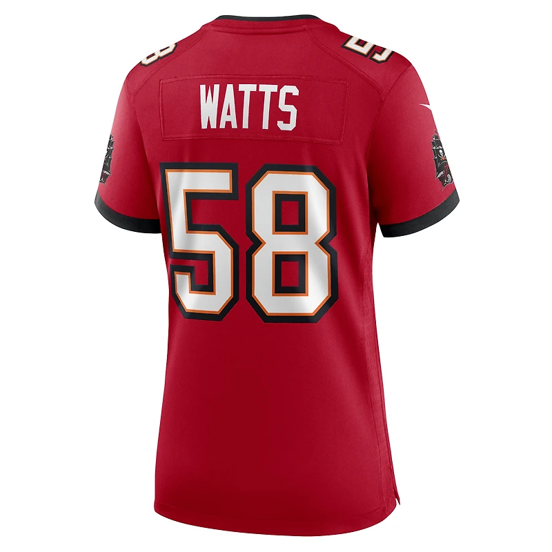 Women's Nike Markees Watts  Red Tampa Bay Buccaneers Game Jersey