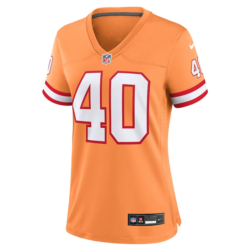 Maillot Nike Mike Alstott pour femme Orange Tampa Bay Buccaneers Throwback Game
