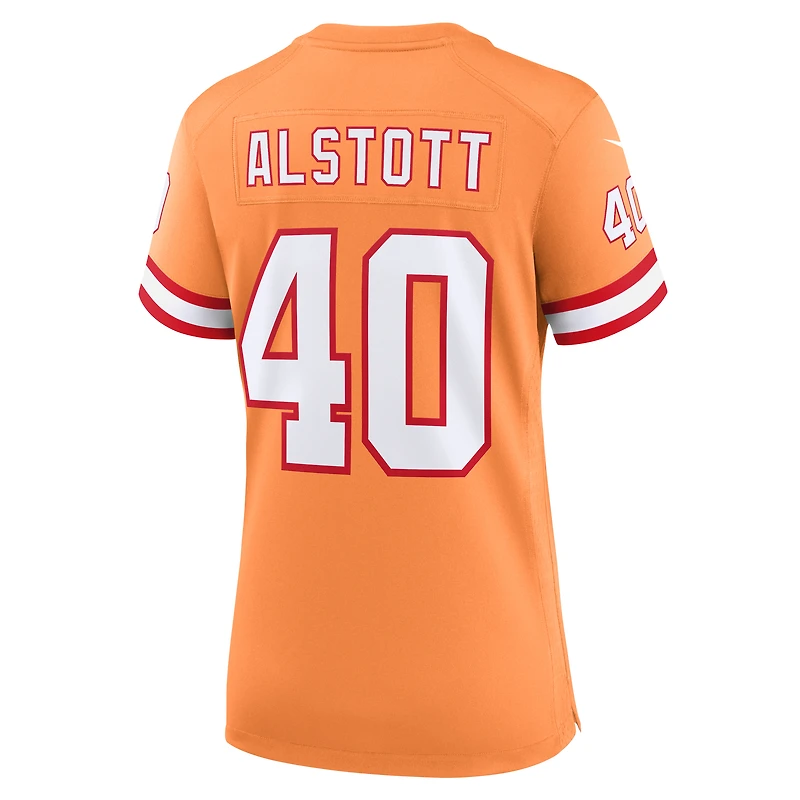 Maillot Nike Mike Alstott pour femme Orange Tampa Bay Buccaneers Throwback Game
