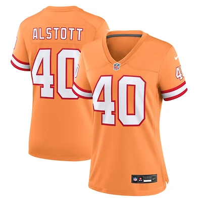 Maillot Nike Mike Alstott pour femme Orange Tampa Bay Buccaneers Throwback Game