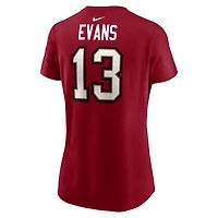 T-shirt Nike Mike Evans rouge pour femme avec nom et numéro de joueur des Tampa Bay Buccaneers