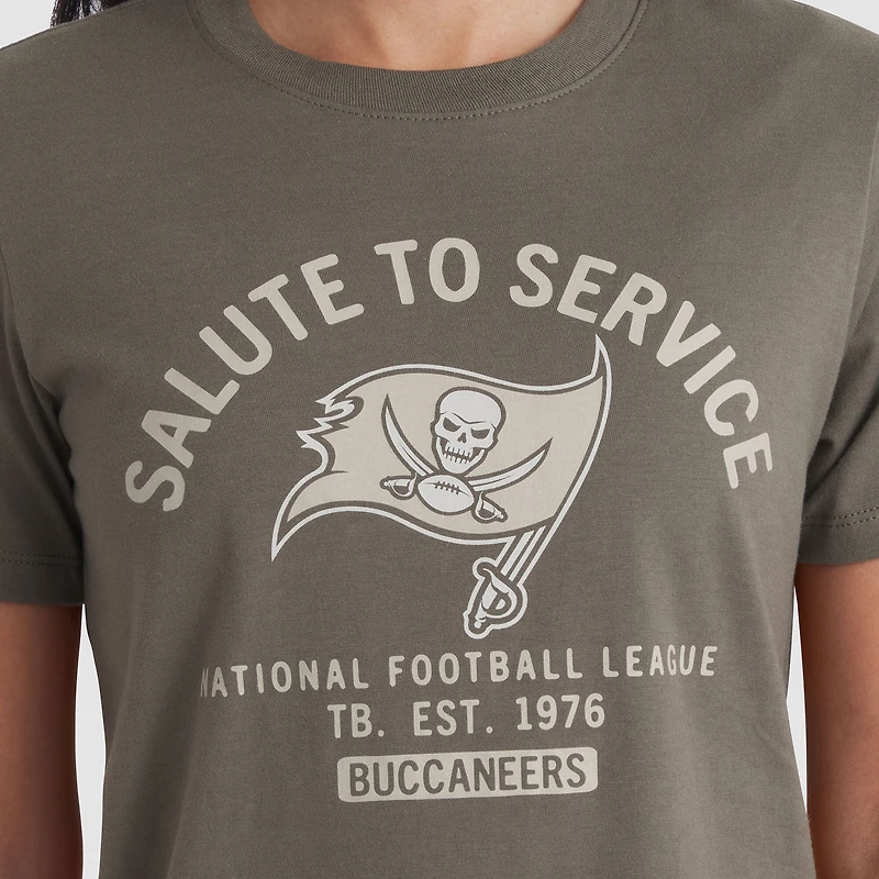 Women's Nike Olive Tampa Bay Buccaneers 2025 Salute to Service Sideline T-Shirt