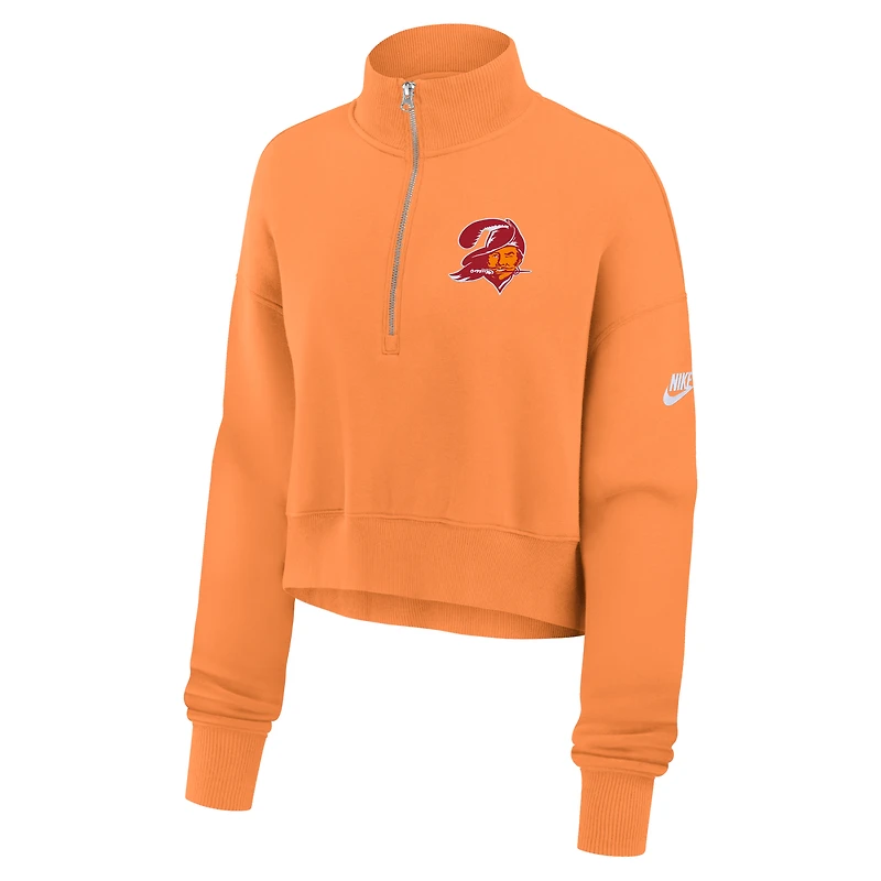 Women's Nike Orange Tampa Bay Buccaneers Rewind Phoenix Half-Zip Sweatshirt