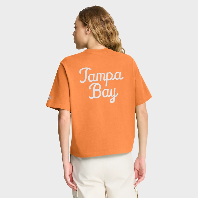 T-shirt Nike orange Tampa Bay Buccaneers Rewind pour femme