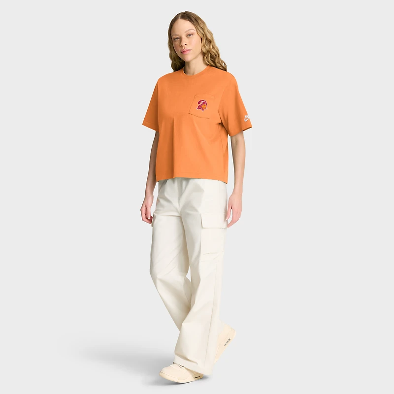 Women's Nike Orange Tampa Bay Buccaneers Rewind Pocket Boxy T-Shirt