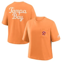 Women's Nike Orange Tampa Bay Buccaneers Rewind Pocket Boxy T-Shirt