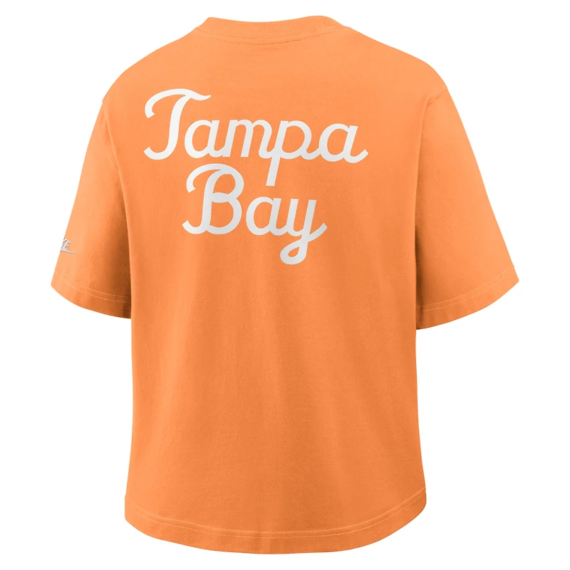 Women's Nike Orange Tampa Bay Buccaneers Rewind Pocket Boxy T-Shirt