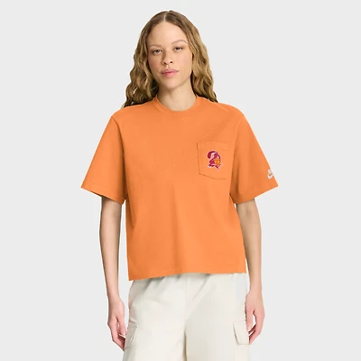 Women's Nike Orange Tampa Bay Buccaneers Rewind Pocket Boxy T-Shirt