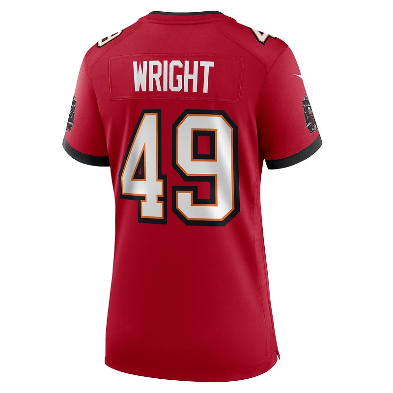 Women's Nike Owen Wright Red Tampa Bay Buccaneers Team Game Jersey