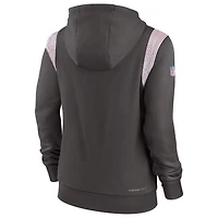 Chandail à capuchon Performance Stack Sideline des Buccaneers de Tampa Bay en étain Nike pour femme