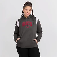Chandail à capuchon Performance Stack Sideline des Buccaneers de Tampa Bay en étain Nike pour femme