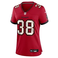 Maillot Nike Rashad Wisdom rouge pour femme des Buccaneers de Tampa Bay