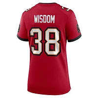 Maillot Nike Rashad Wisdom rouge pour femme des Buccaneers de Tampa Bay