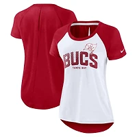 Women's Nike Red/White Tampa Bay Buccaneers Primetime Raglan Fashion T-Shirt