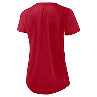 T-shirt à manches raglan Nike Tampa Bay Buccaneers Primetime pour femme, rouge/blanc
