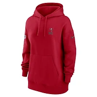 Women's Nike Red Tampa Bay Buccaneers 2023 Sideline Club Fleece Pullover Hoodie
