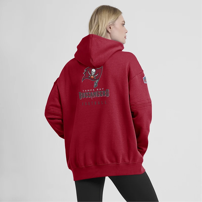 Sweat à capuche Nike Tampa Bay Buccaneers 2023 Sideline Club Fleece rouge pour femme