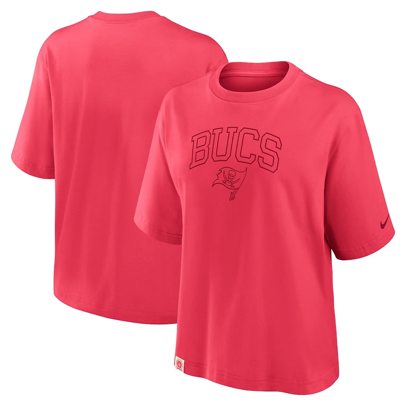 T-shirt Nike rouge Glory Arch Boxy pour femme des Tampa Bay Buccaneers