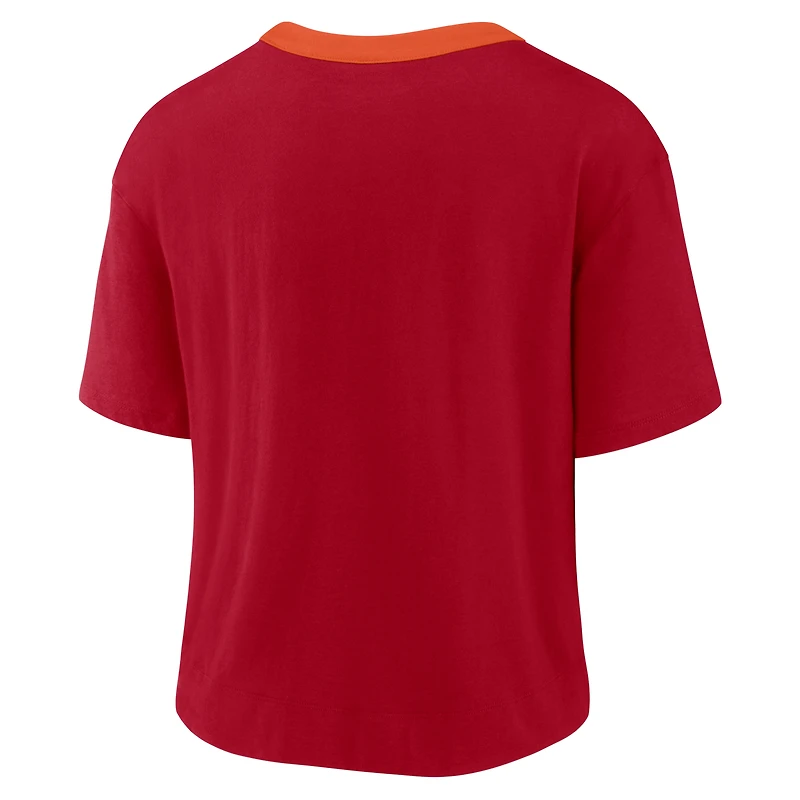 Haut court à taille haute pour femme Nike Tampa Bay Buccaneers rouge