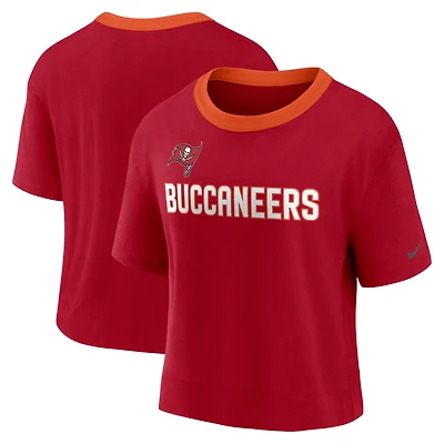Haut court à taille haute pour femme Nike Tampa Bay Buccaneers rouge