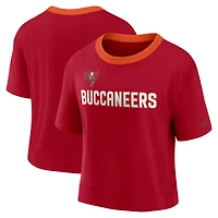 Haut court à taille haute pour femme Nike Tampa Bay Buccaneers rouge