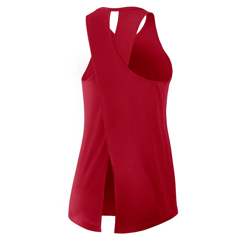 Women's Nike Red Tampa Bay Buccaneers Open-Back Crisscross Dri-FIT Tank Top