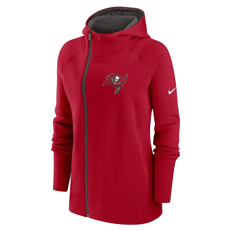 Sweat à capuche et manches raglan Nike Tampa Bay Buccaneers Primetime rouge pour femme