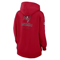 Women's Nike Red Tampa Bay Buccaneers Sideline Club Fleece Pullover Hoodie
