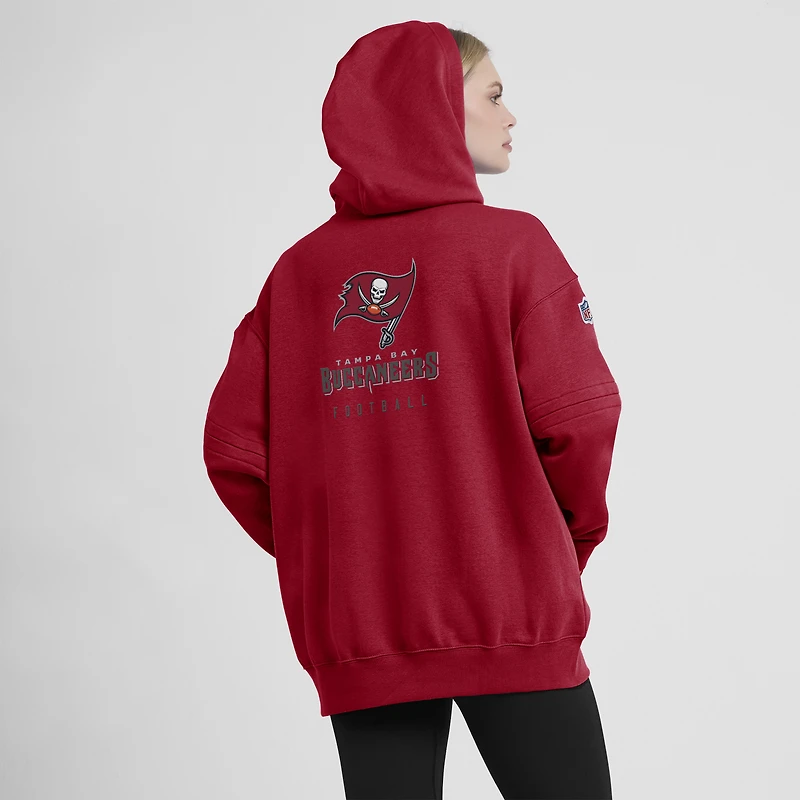Sweat à capuche en molleton Nike Tampa Bay Buccaneers Sideline Club pour femme rouge