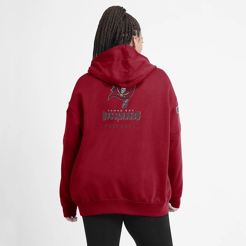 Women's Nike Red Tampa Bay Buccaneers Sideline Club Fleece Pullover Hoodie