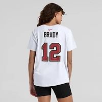 T-shirt Nike Tom Brady pour femmes, blanc, nom et numéro des Buccaneers de Tampa Bay