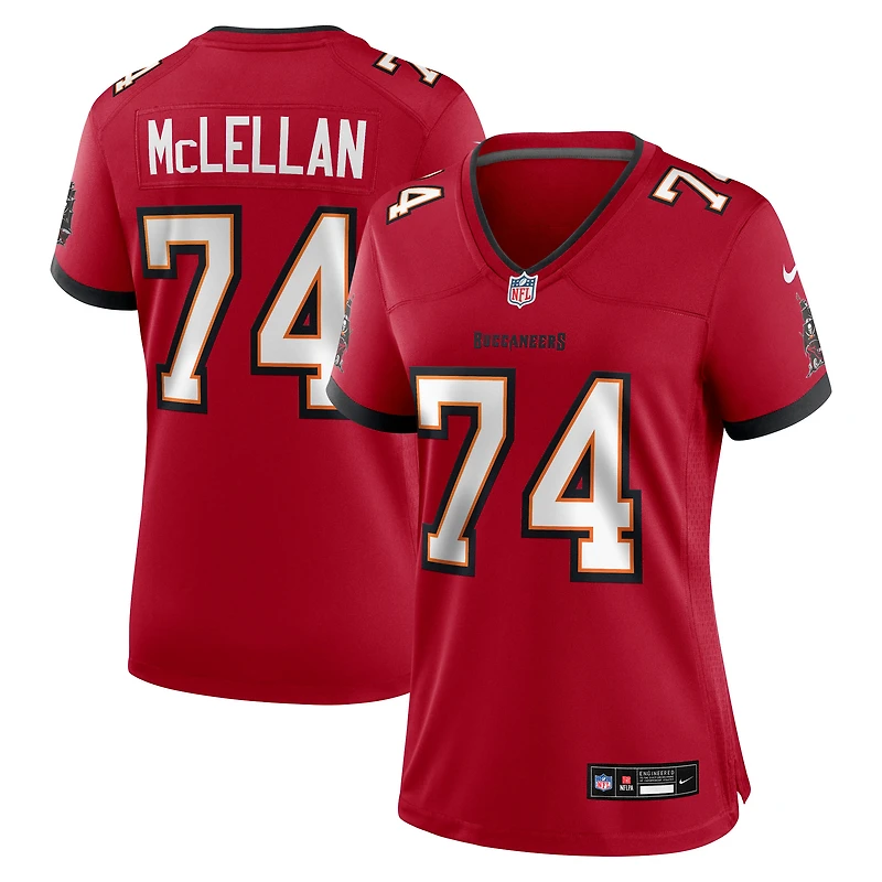 Maillot Nike Tyler McLellan rouge des Buccaneers de Tampa Bay pour femme