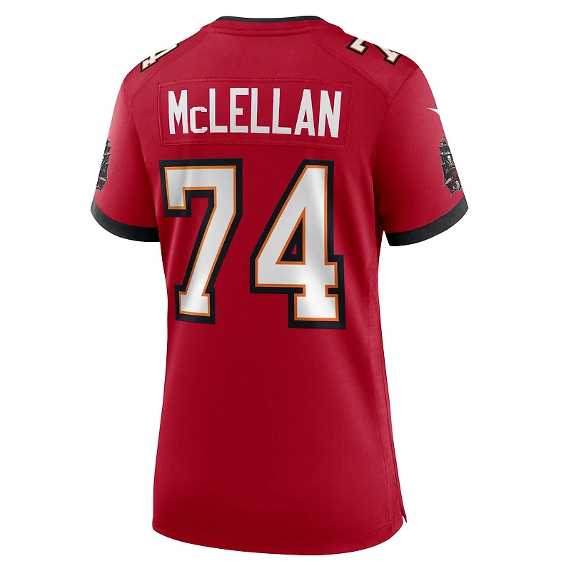 Maillot Nike Tyler McLellan rouge des Buccaneers de Tampa Bay pour femme