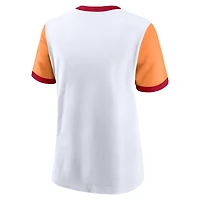 Women's Nike White/Orange Tampa Bay Buccaneers Rewind Ringer T-Shirt