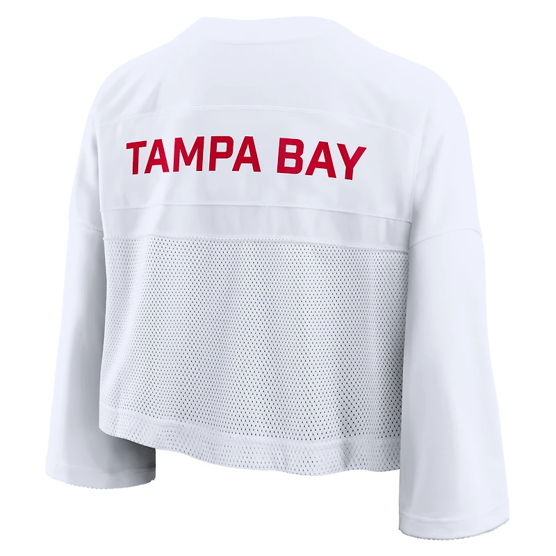 Maillot Nike blanc Tampa Bay Buccaneers Primetime court en maille Dri-FIT pour femme