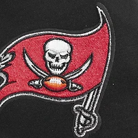 Sweat à capuche zippé logo fendu Pro Standard noir pour femme des Buccaneers de Tampa Bay