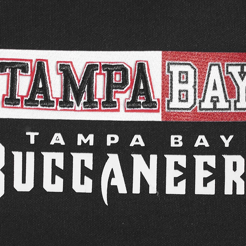 Sweat à capuche zippé logo fendu Pro Standard noir pour femme des Buccaneers de Tampa Bay